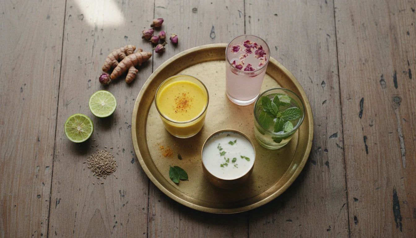 Best ayurvedic drinks for summer to beat the heat - editorial spread of cooling Indian beverages