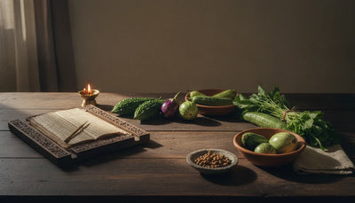 Shaka Varga in the Ashtanga Hridaya: Vagbhata's Classical Vegetable Ledger — Karela (Karavellaka), Baingan (Vartaka), Bathua (Vastuka) and the Twenty-Eight Bitter Shakas (Sutrasthana 6)