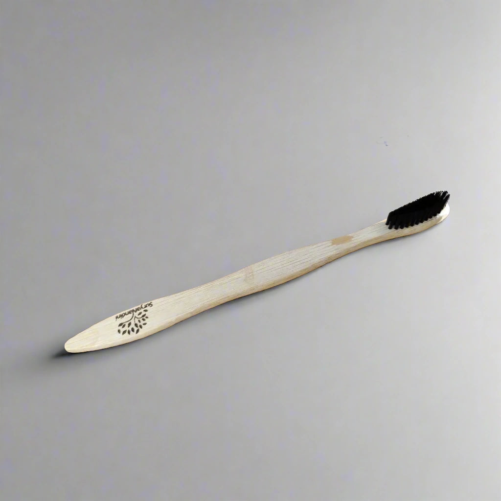 Bamboo Toothbrush with Soft Bristles in Oral Care Combo - Eco-Friendly Dental Care