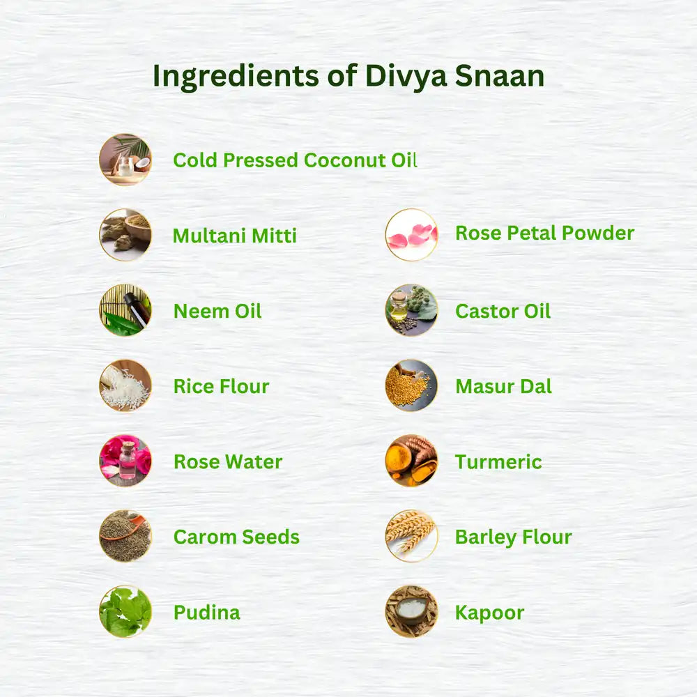 Divya Snaan Multani Mitti Soap (100g Pack of 4) Ayurvedic Bath Bar for Radiant, Healthy Skin (100% Natural, Cold-Processed)