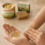 How to use the Multani Mitti Combo - lather the ubtan in wet palms and rinse within two minutes