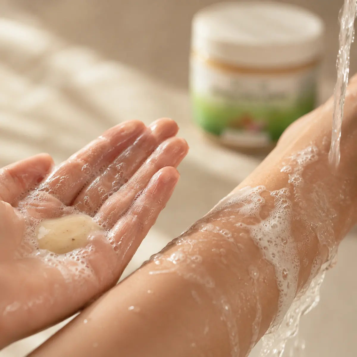 How to use Multani Mitti Ubtan - lather in wet palms and rinse within two minutes